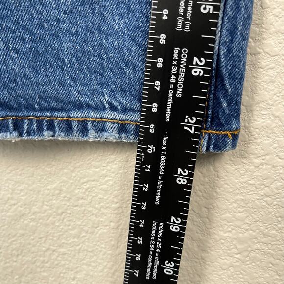 Abercrombie And Fitch The 90's Straight Ultra High Rise Jeans 32S Distressed NWT - Picture 13 of 15